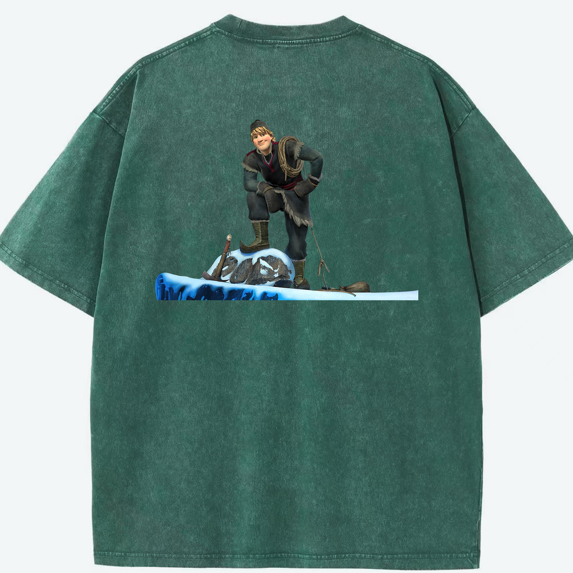 （画像用） アナと雪の女王 アンナ エルサ Frozen Anna Elsa 綿100% ヴィンテージ風 半袖Tシャツ（背面プリント）